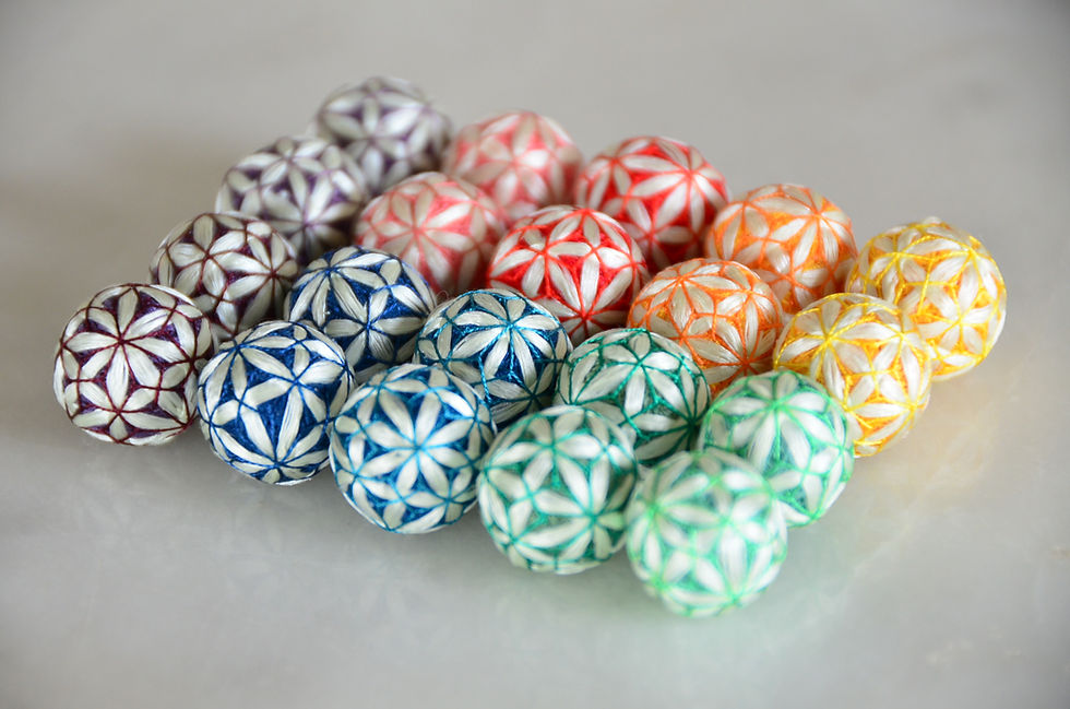 麻の葉模様のまめてまり