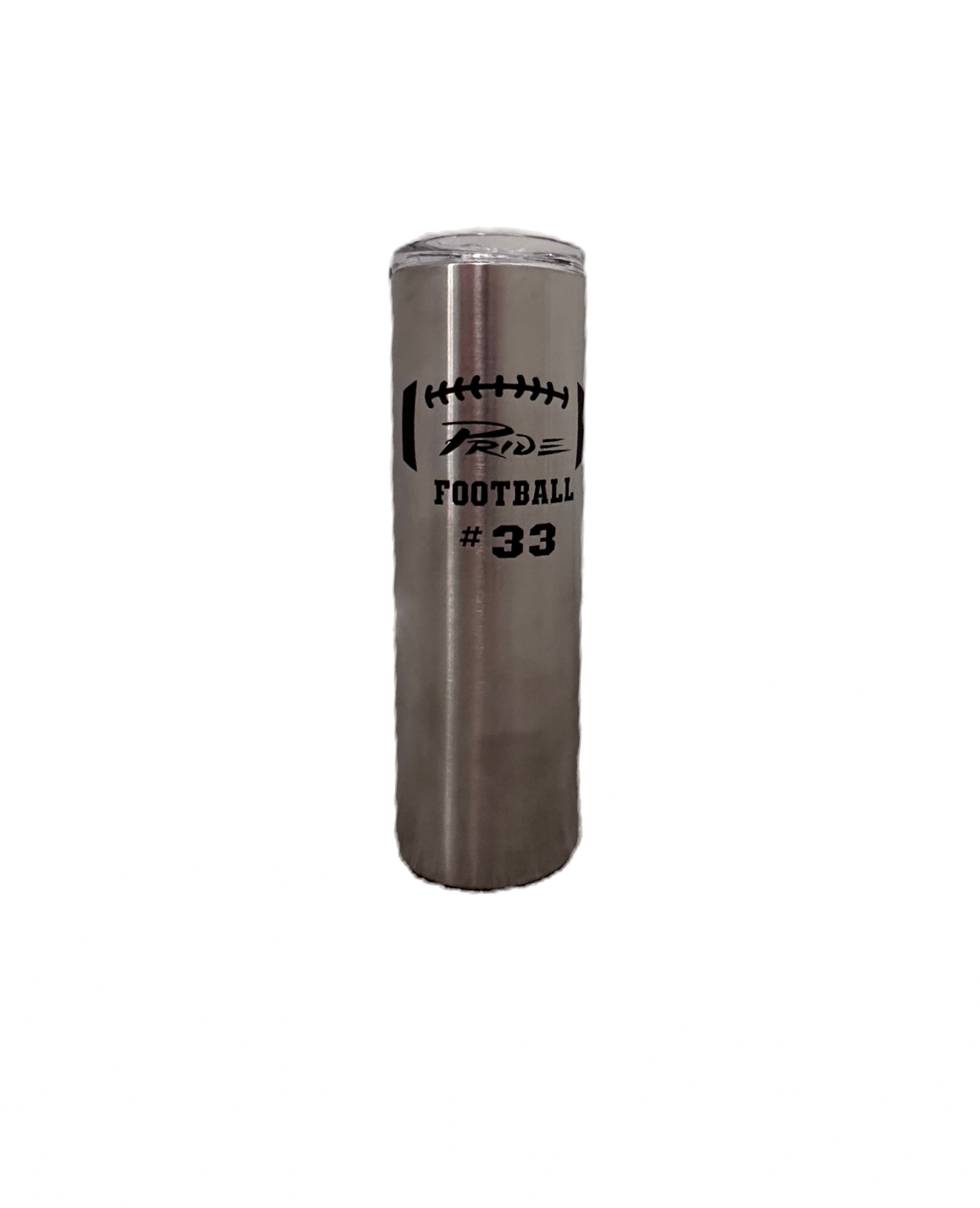Grey Pride Football Stainless Steel Slim Tumbler