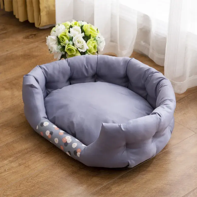 Thumbnail: Cozy Oval Pet Bed — Removable & Washable Cushion