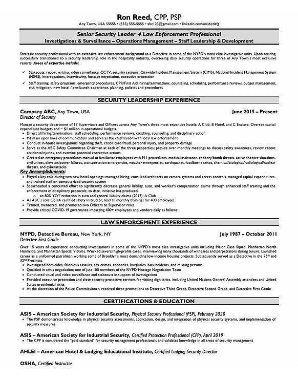 Resume Writing Samples
