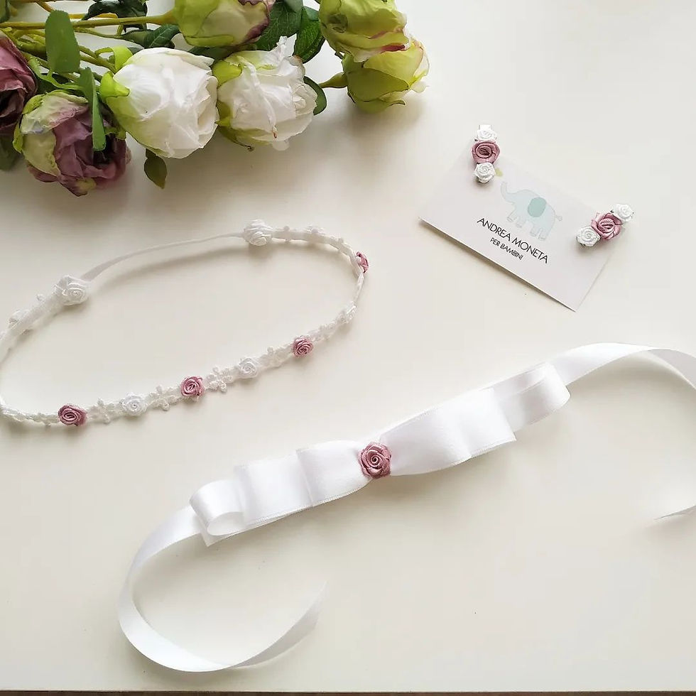 Vincha Tiara Diadema Bebe Nena Bautismo Fiesta Comunion Andrea Moneta Hairband