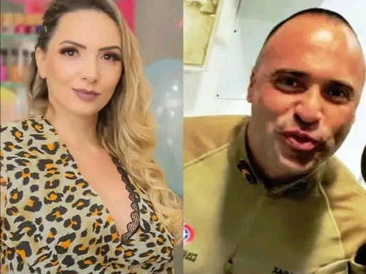 Viatura policial em frente a motel onde casal foi encontrado morto na Grande Florianópolis