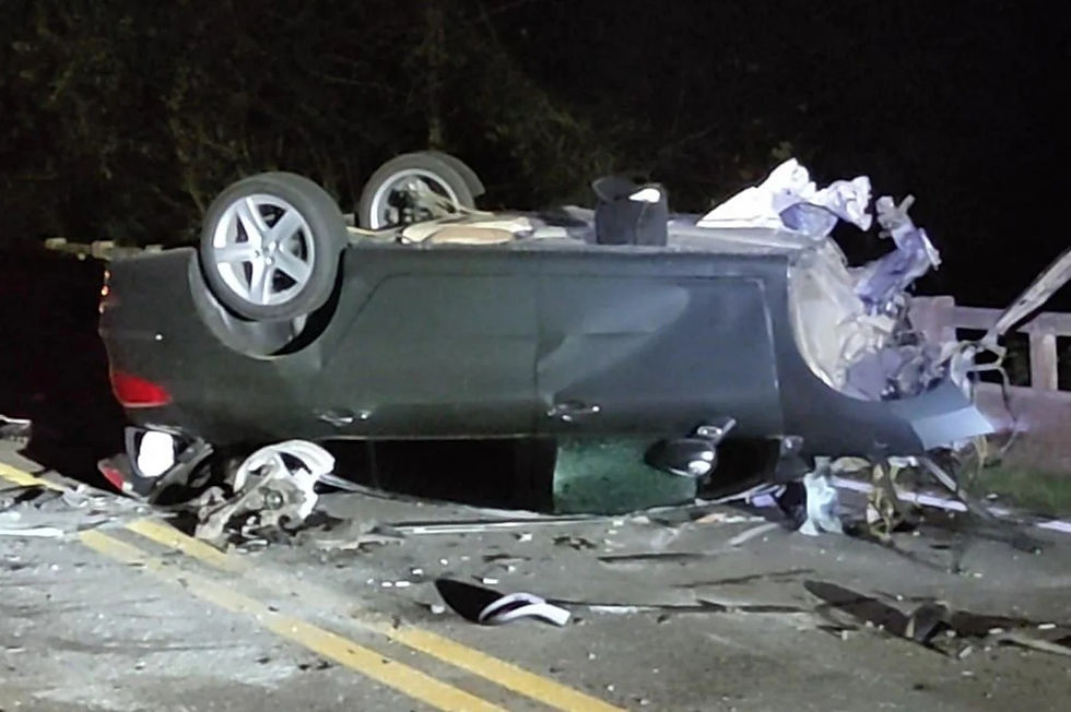 Acidente com três veículos na RS-128 entre Teutônia e Paverama, com capotamento e vítima fatal