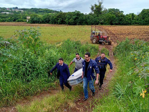 Corpo de homem encontrado em sanga no Bairro Bom Jesus, em Santa Cruz do Sul