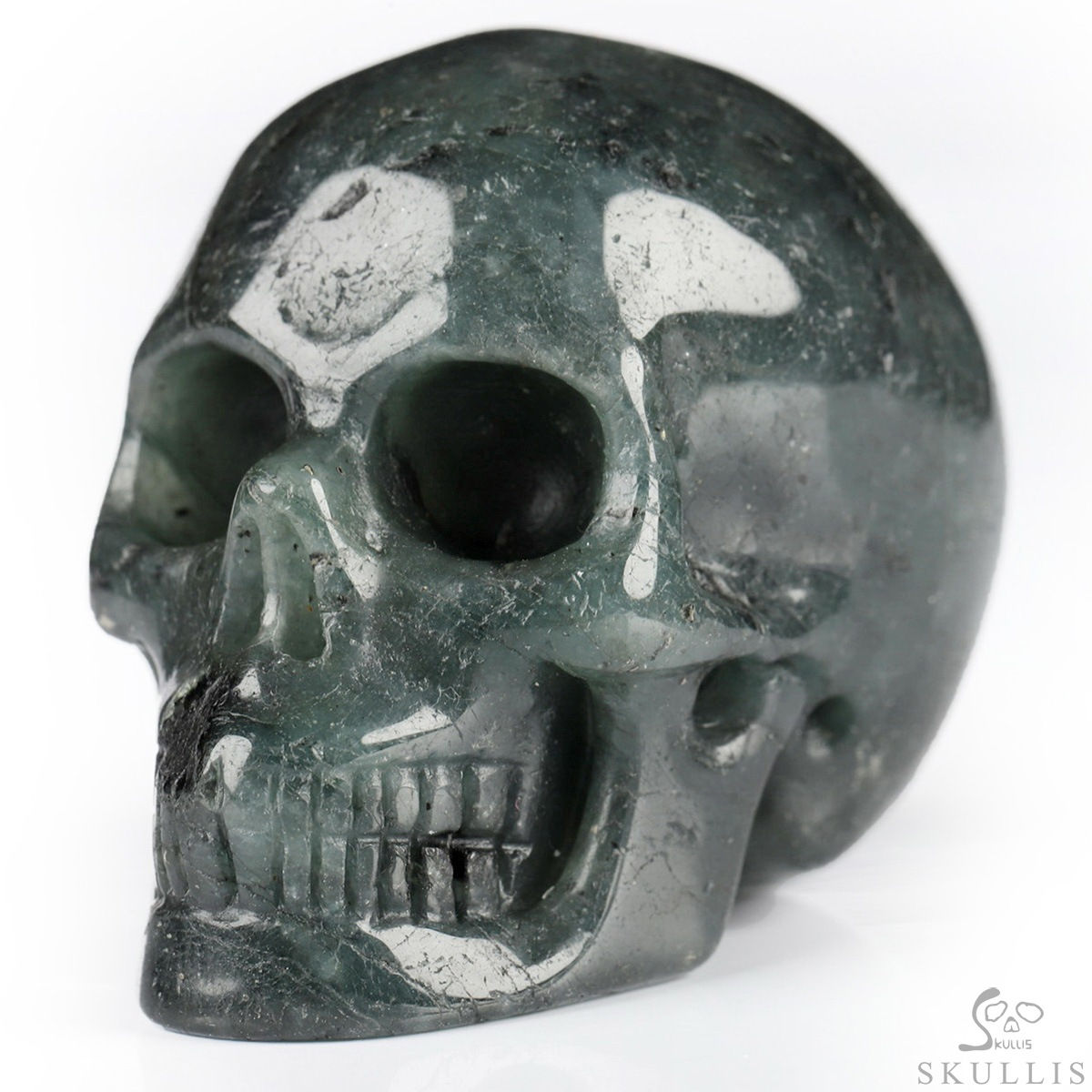 2" Skullis Brand Labradorite Crystal Skull