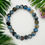Thumbnail: Blue Dyed Orca Agate Bracelet with 8mm Beads