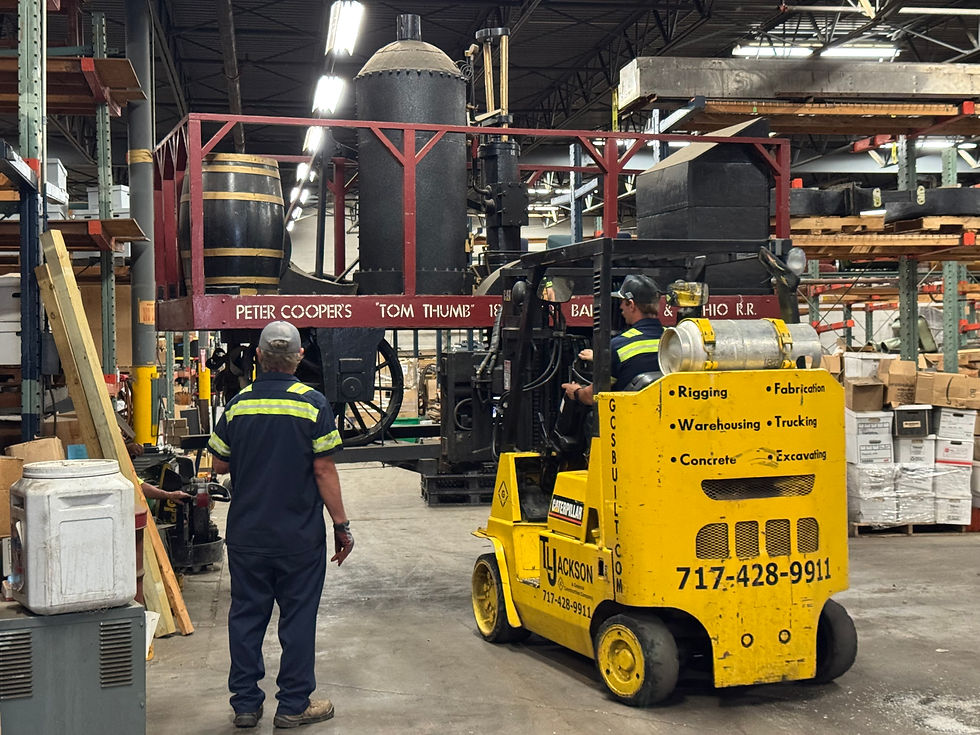 The Tom Thumb Pangborn replica being lifted for transportation.