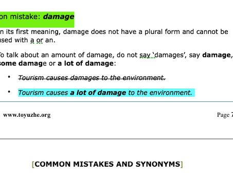 Common mistake - damage