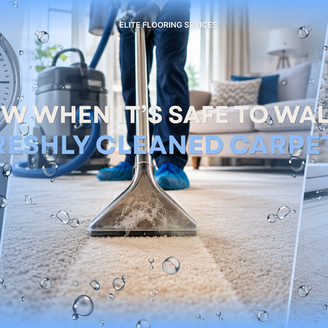 Freshly professionally cleaned carpet drying in a Haslet, TX home after steam carpet cleaning.