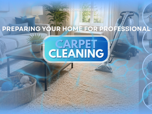Professional carpet cleaning technician preparing a Haslet, TX home for deep carpet cleaning by moving furniture and inspecting carpeted areas before service.