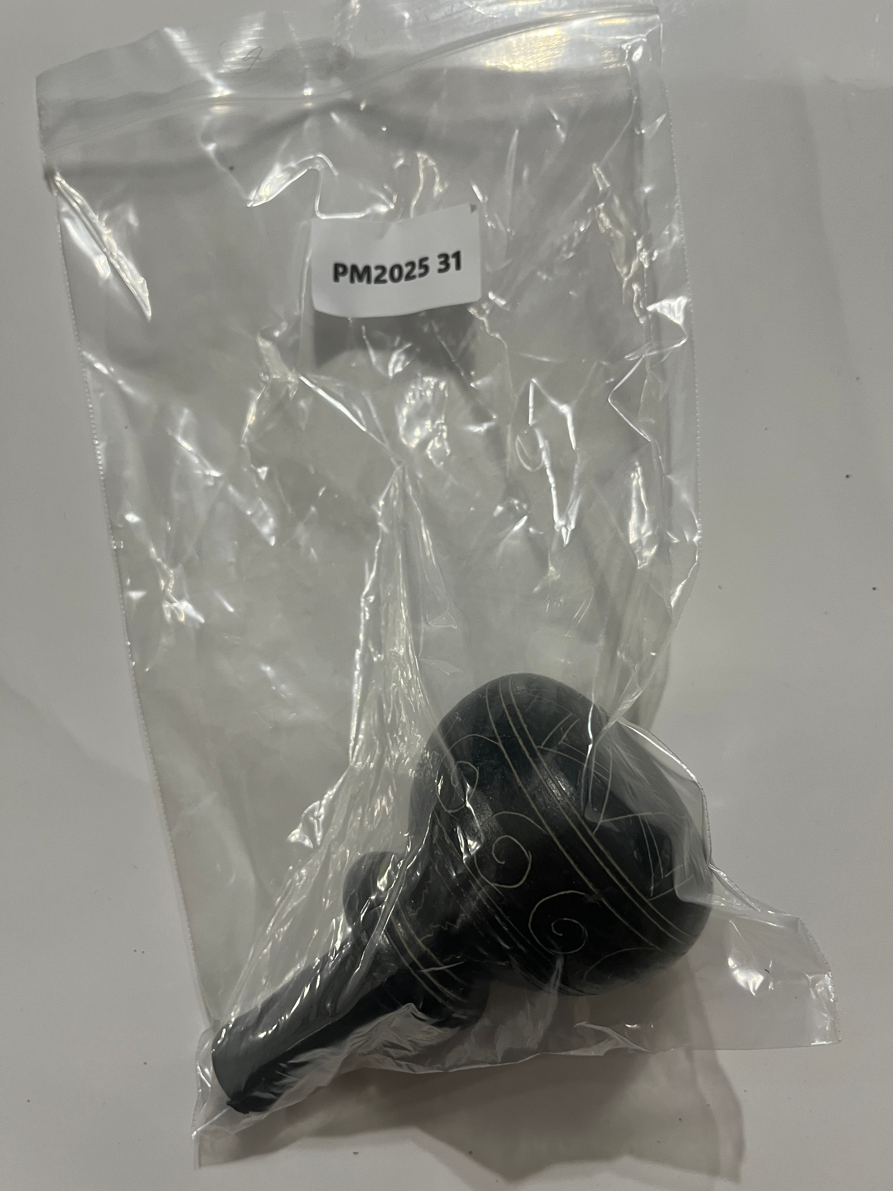 Embouts barre à rideau boule en ébène diam16à20