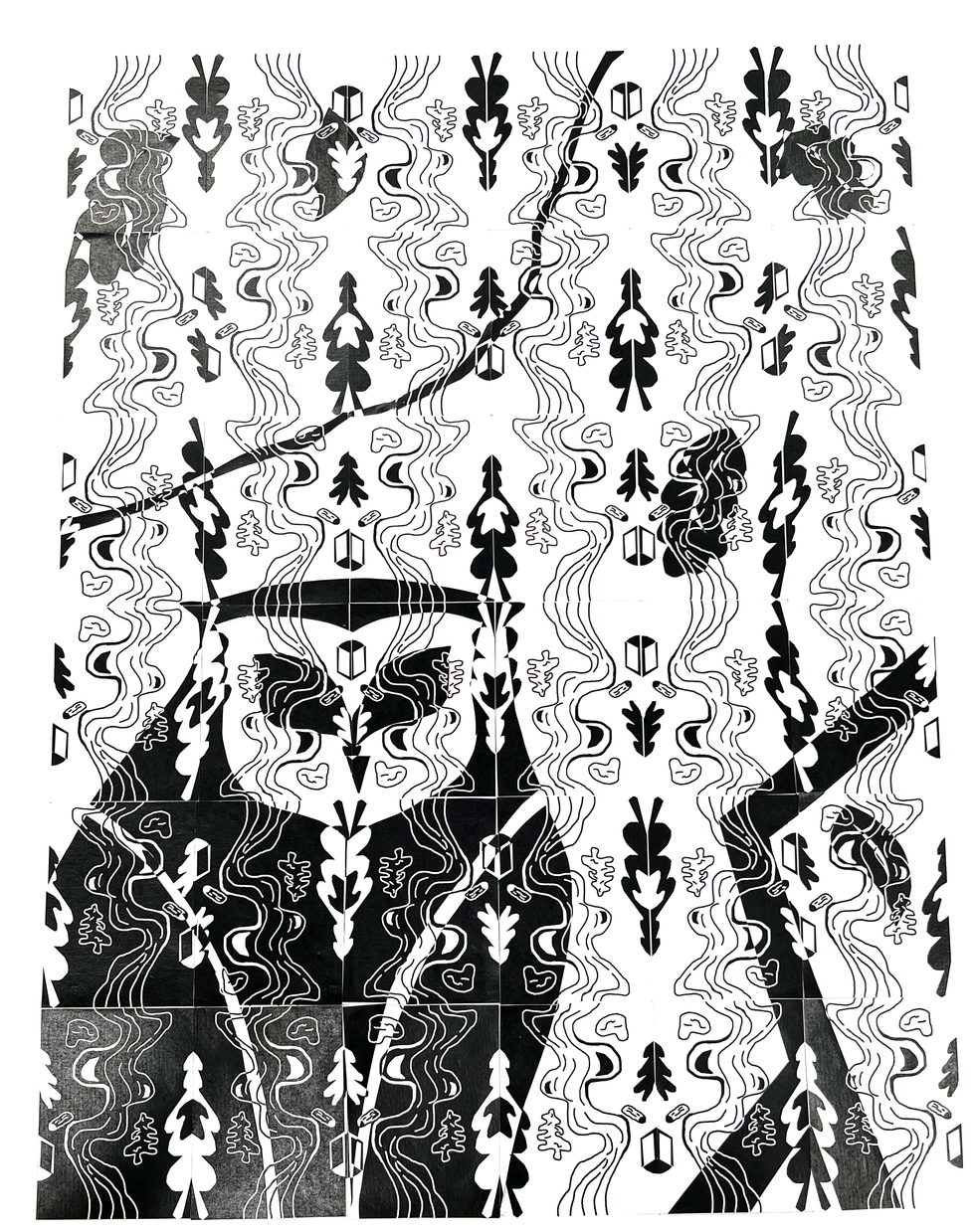 Motif Owl In the Woods
