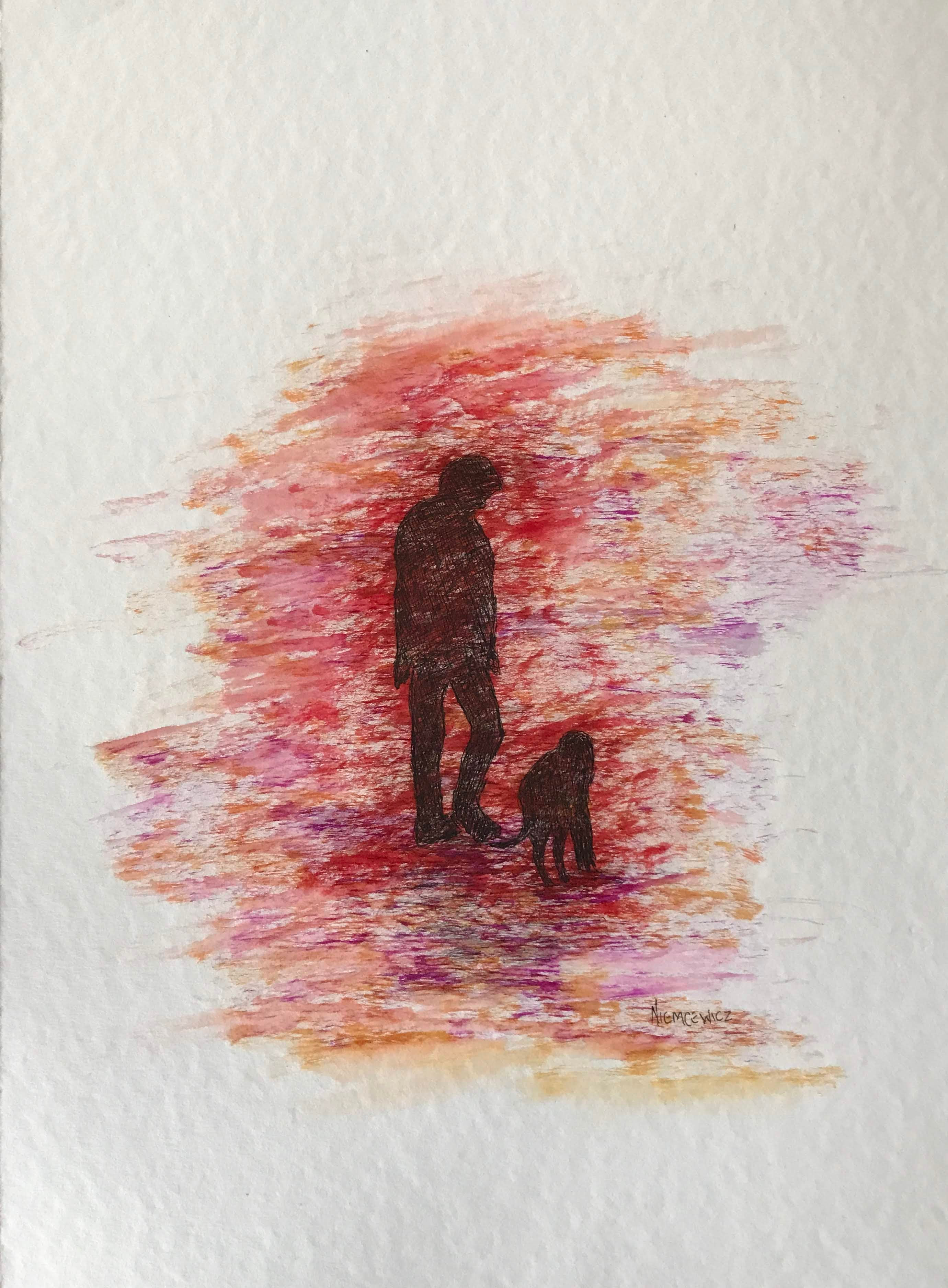 Man With His Dog