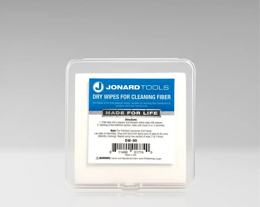 Dry Wipes for Cleaning Fiber