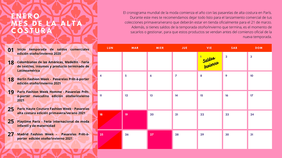Miniatura: Calendadio Moda y Belleza 2021