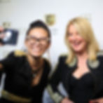 18. REPEATED Glam Elysium Nguyen Global Marketing Institute two women laughing black dress