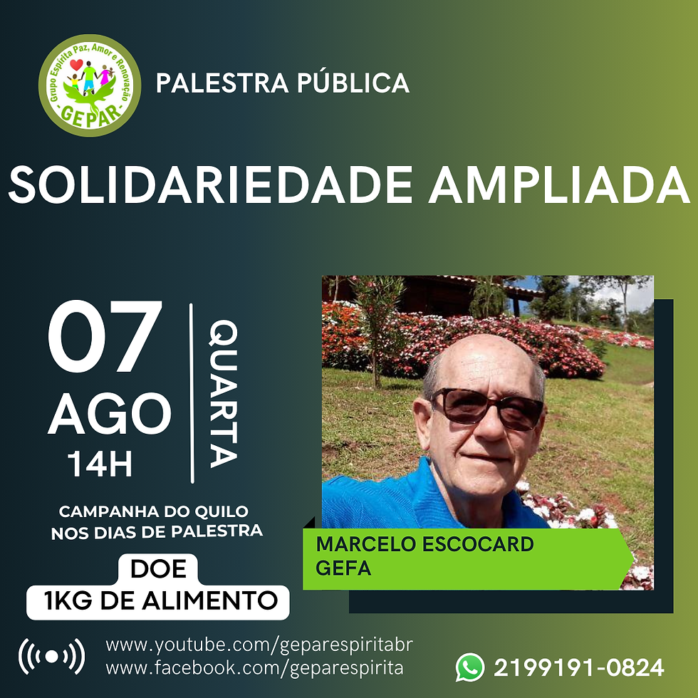 Palestra pública presencial  