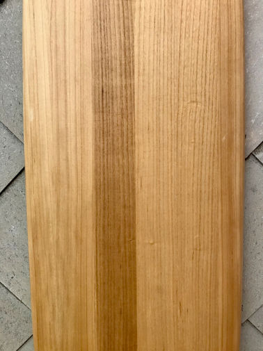 Picture of a detail of the SINUM surfboards 9' WING longboard wooden surfboard