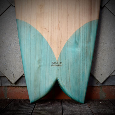 Picture of a detail of the SINUM surfboards 6'2" SHOVEL fish surfboard