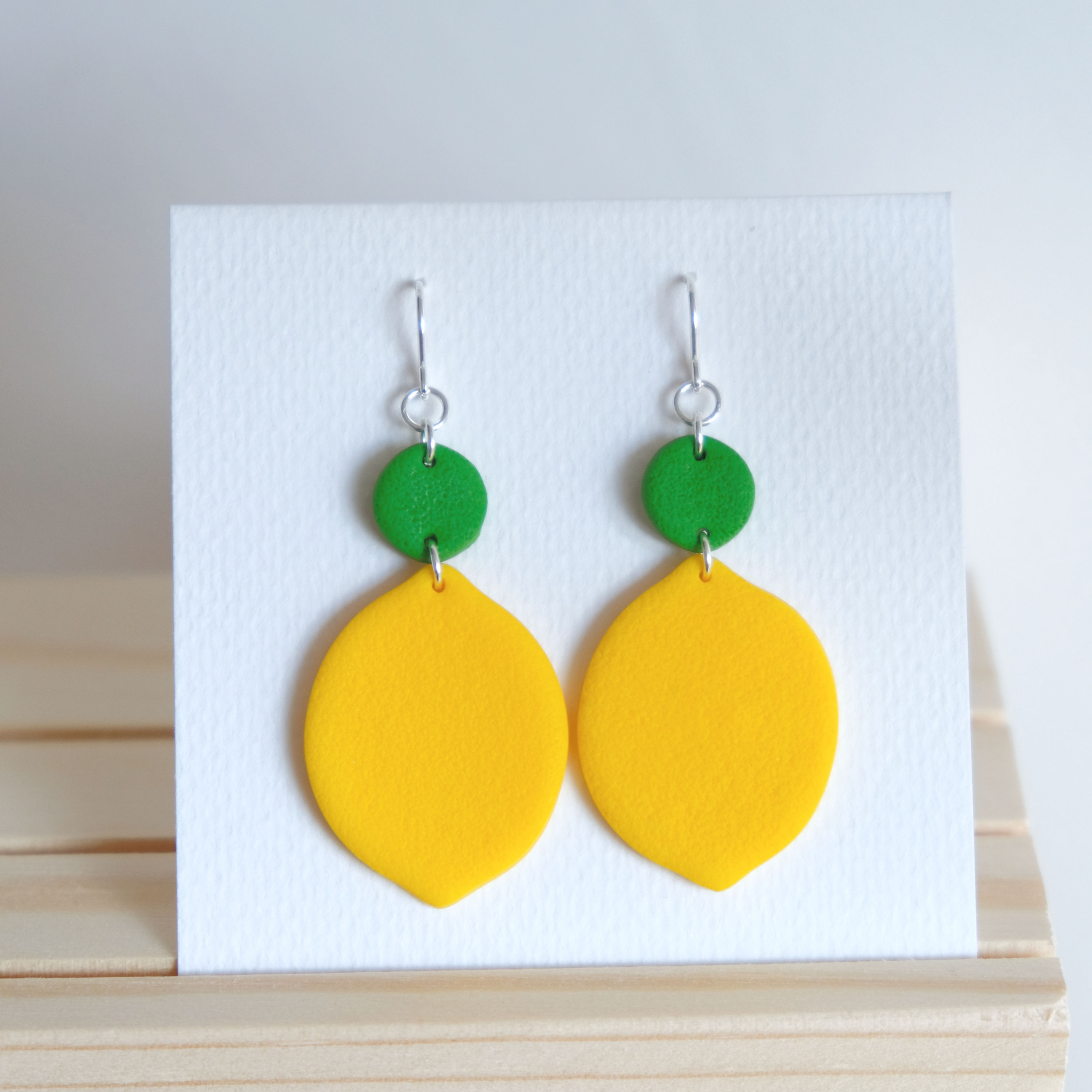 Boucles d'oreilles crochets - Citrons