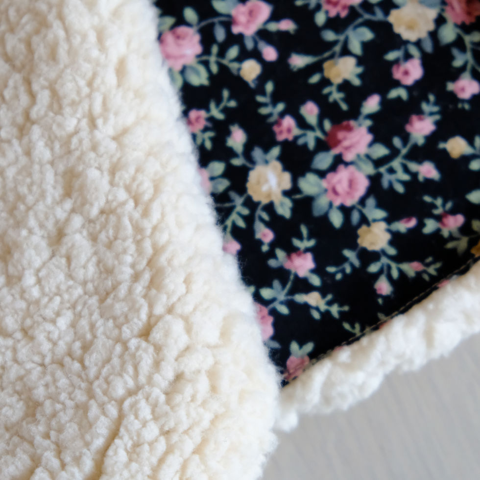 Miniature : Gilet berger réversible fleuri - taille 11-12 ans