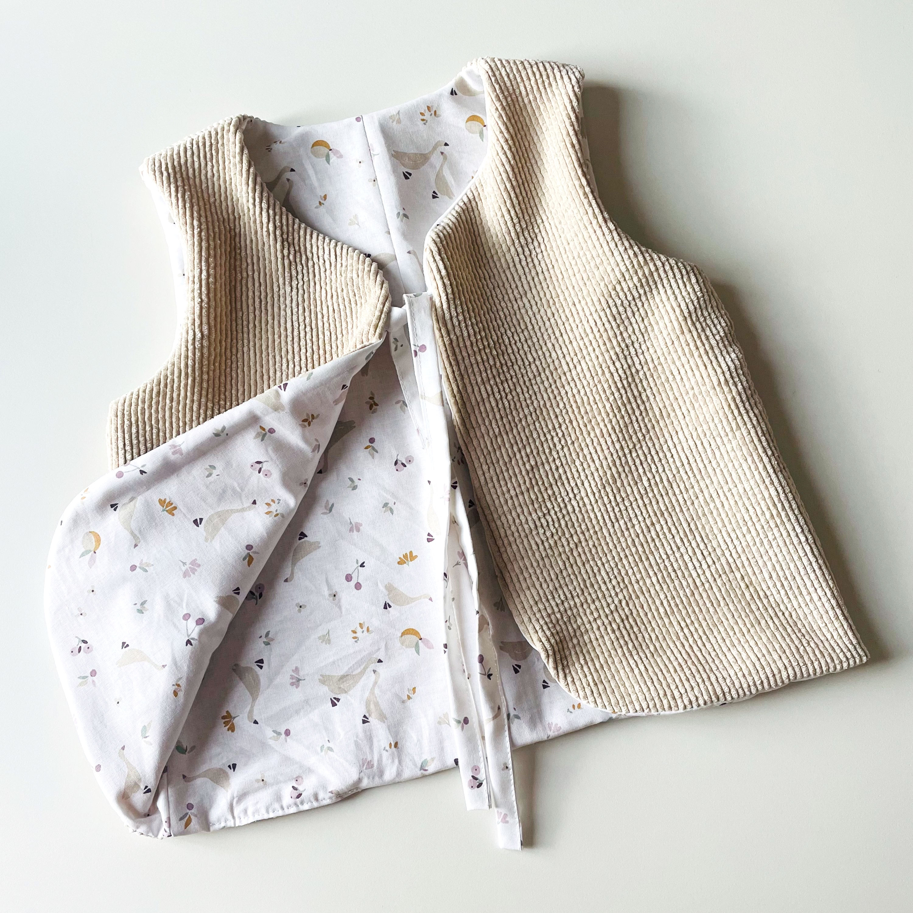 Gilet sans manche réversible - Petites oies