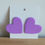 Miniature : Boucles d'oreilles - Grands cœurs violets