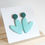 Miniature : Boucles d'oreilles clous - Grand cœur menthe