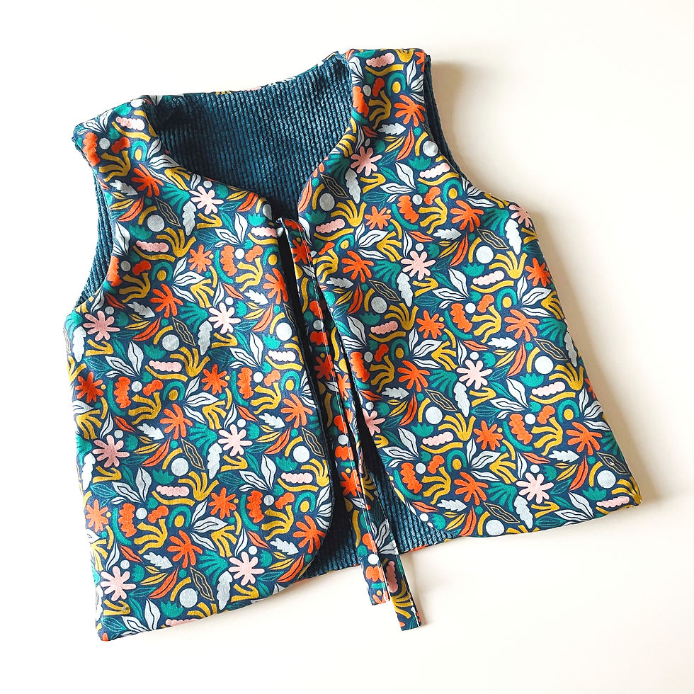 Miniature : Gilet sans manche réversible - Abstract