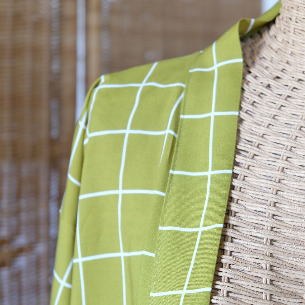Miniature : Kimono en viscose - Vert olive