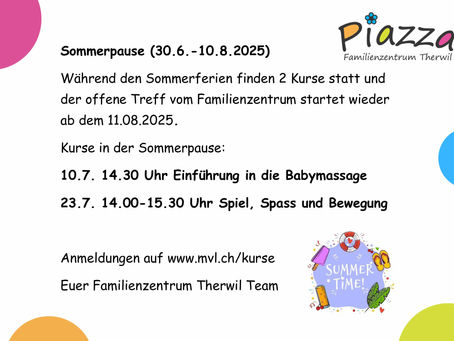 Sommerpause und zwei Vorträge mit Margrit Reinprecht