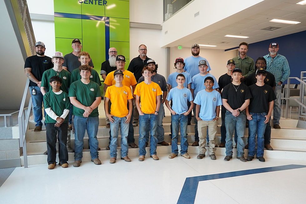 High School welding students and instructors