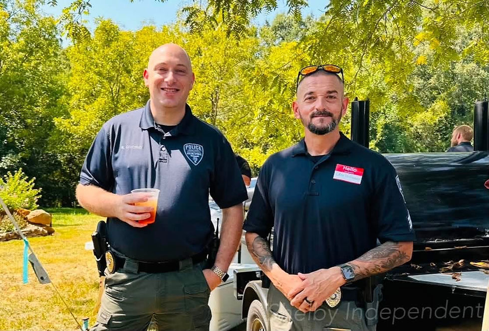 Boiling Springs Police Chief Brian DiYorio and Sgt. Chris Williams at the appreciation lunch Sept. 1, 2026.   |  Chuck Thompson
