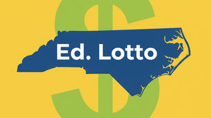 an outline of NC with the words "Ed. Lotto" in the middle of the grpahic. 
