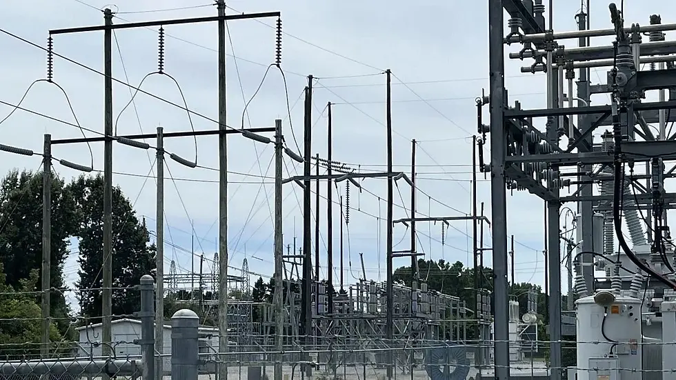 A power transformer station