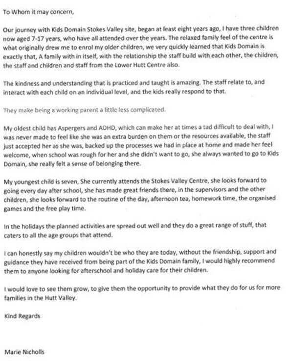 Kids Domain Before & After School Care Review