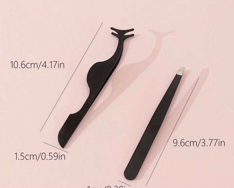 Thumbnail: 2 Piece Eyelash Applicator and Eyebrow Tweezer
