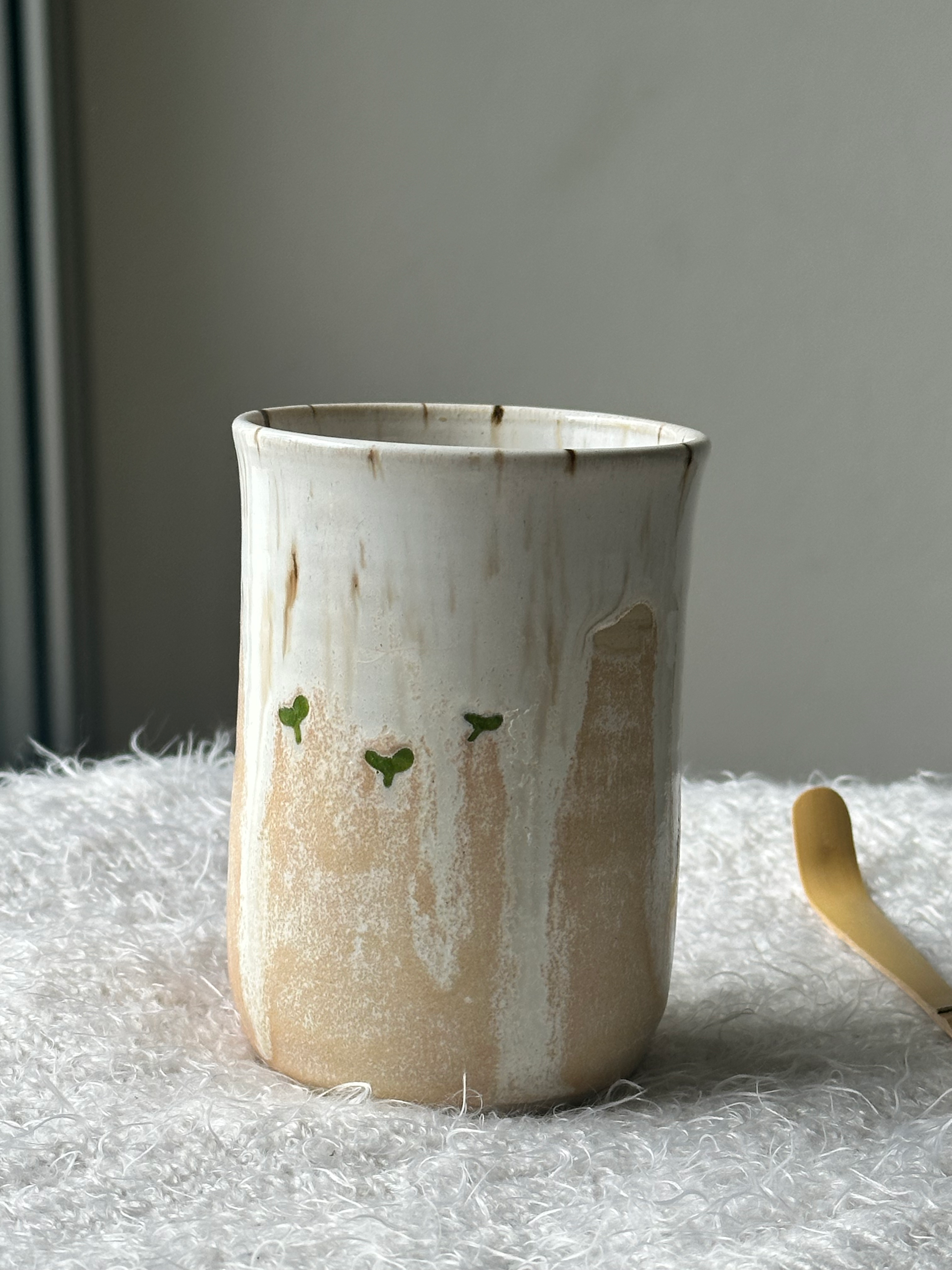 Little Imperfections Ceramic Cups - 3 Blossoming Sprout