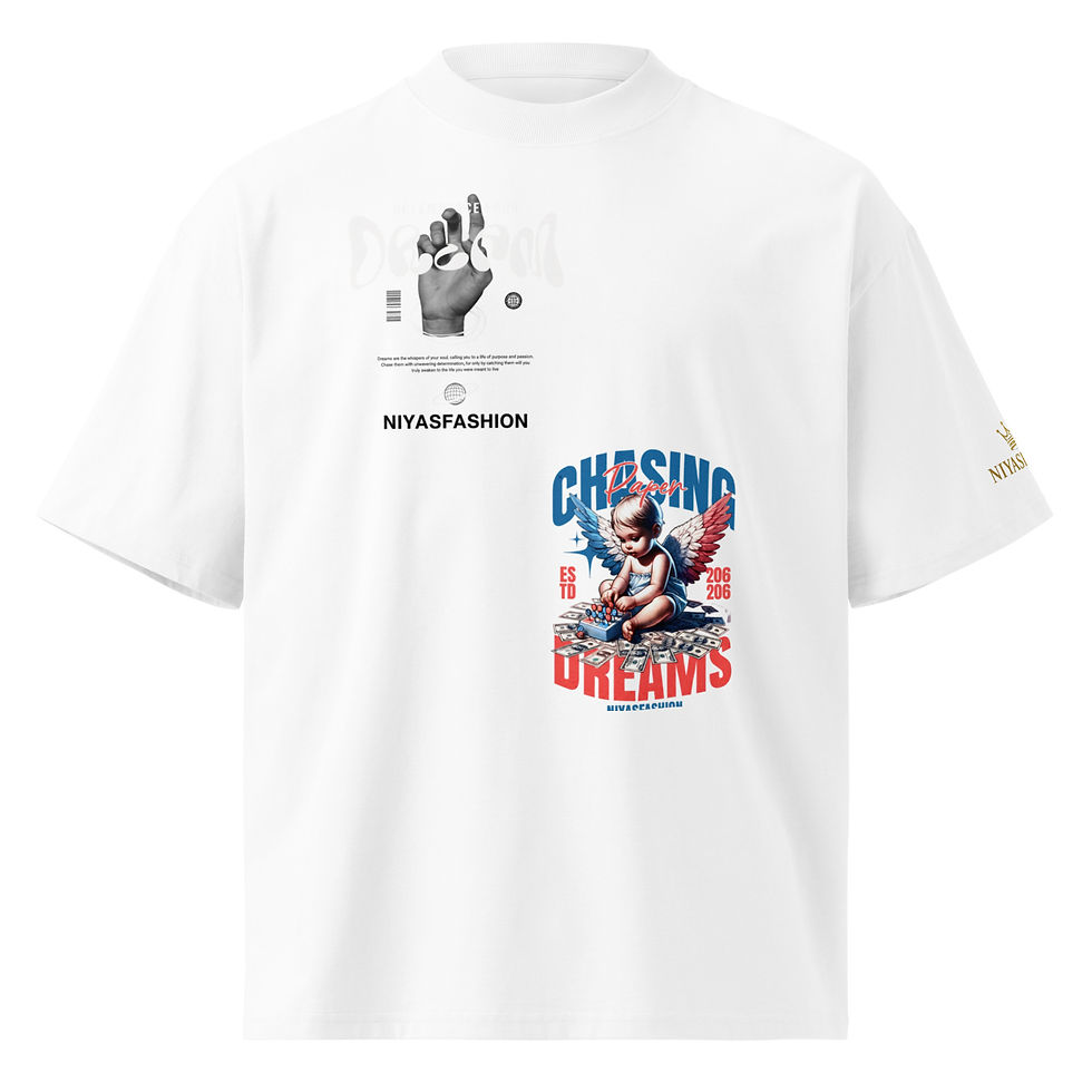 Thumbnail: NIYASFASHION Unisex organic oversized high neck t-shirt