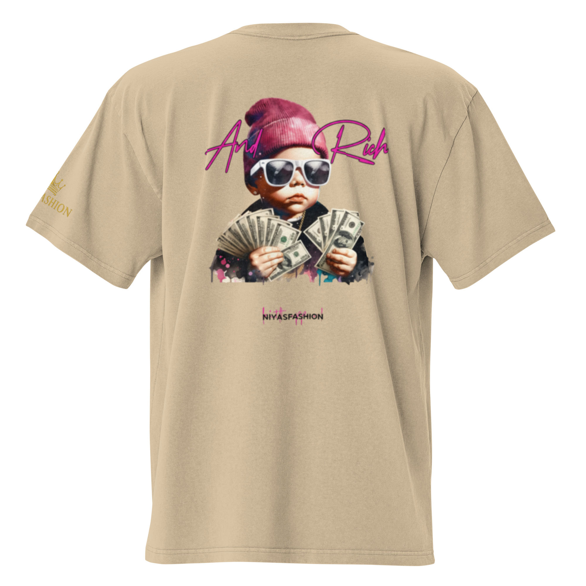 NIYASFASHION Oversized faded t-shirt