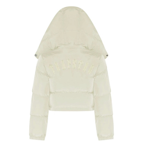 TRAPSTAR WOMEN'S IRONGATE DETATCHABLE HOODED PUFFER JACKET - CREAM WHITE |  Exclusive Birmingham