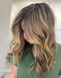 Highlights on dark hair, grey coverage