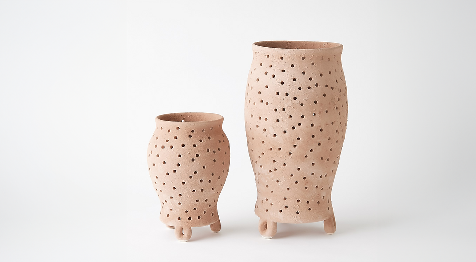 Thumbnail: YASSINE CANDLE HOLDER-ROSE-LG