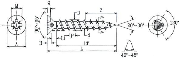 Pozi Flat Head Chipboard Screws