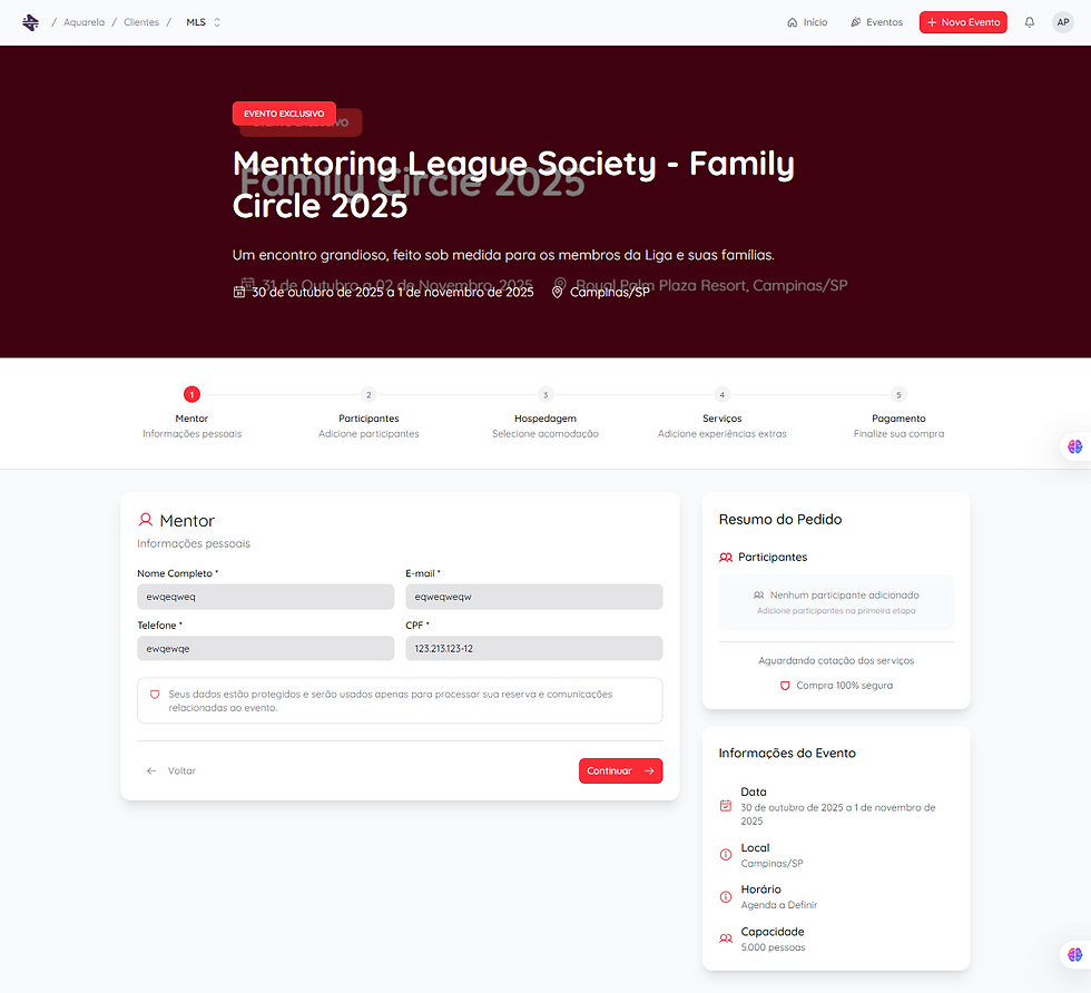 Modelo MLS - Feito no Figma Make para o primeiro evento