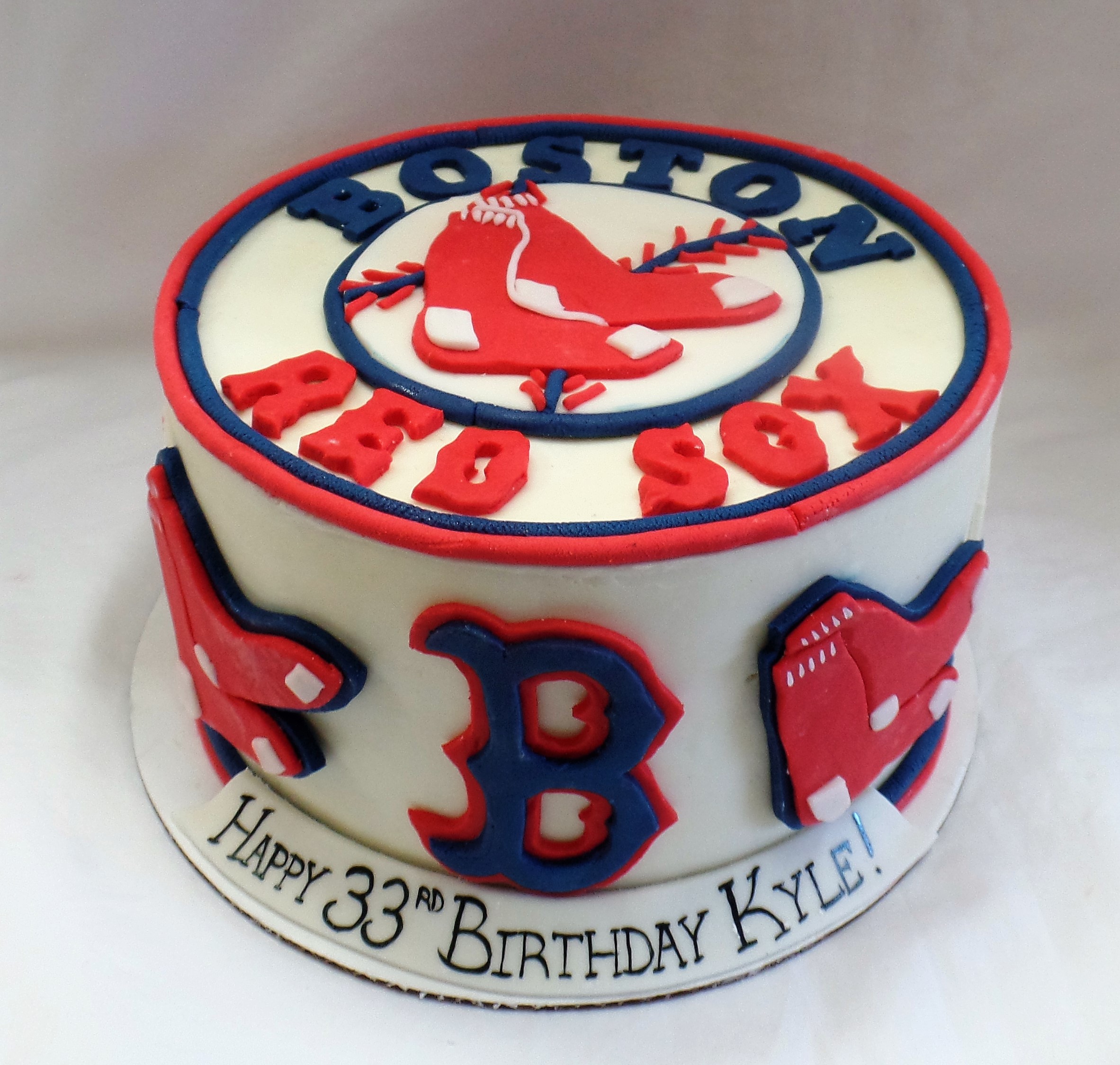 Red Sox Birthday Cake