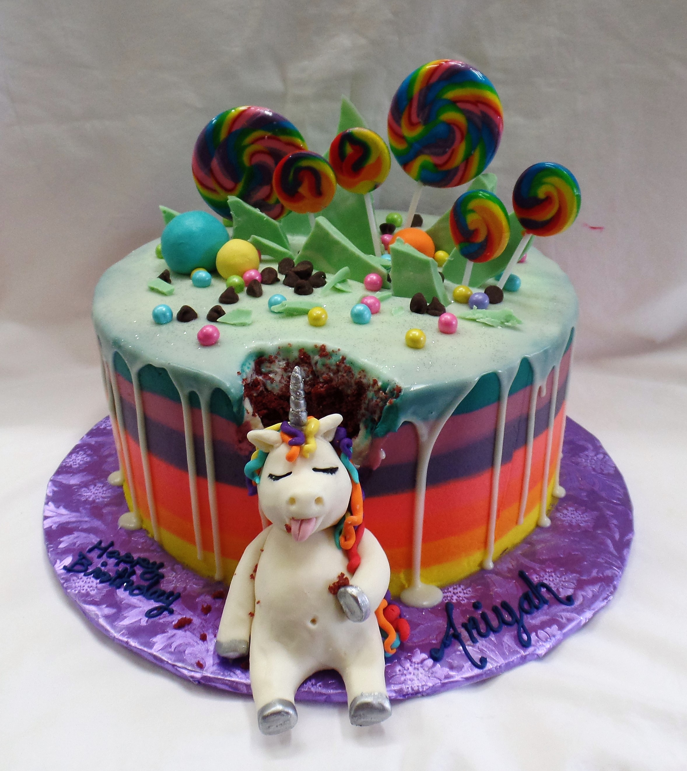 Fat Unicorn Birthday Cake