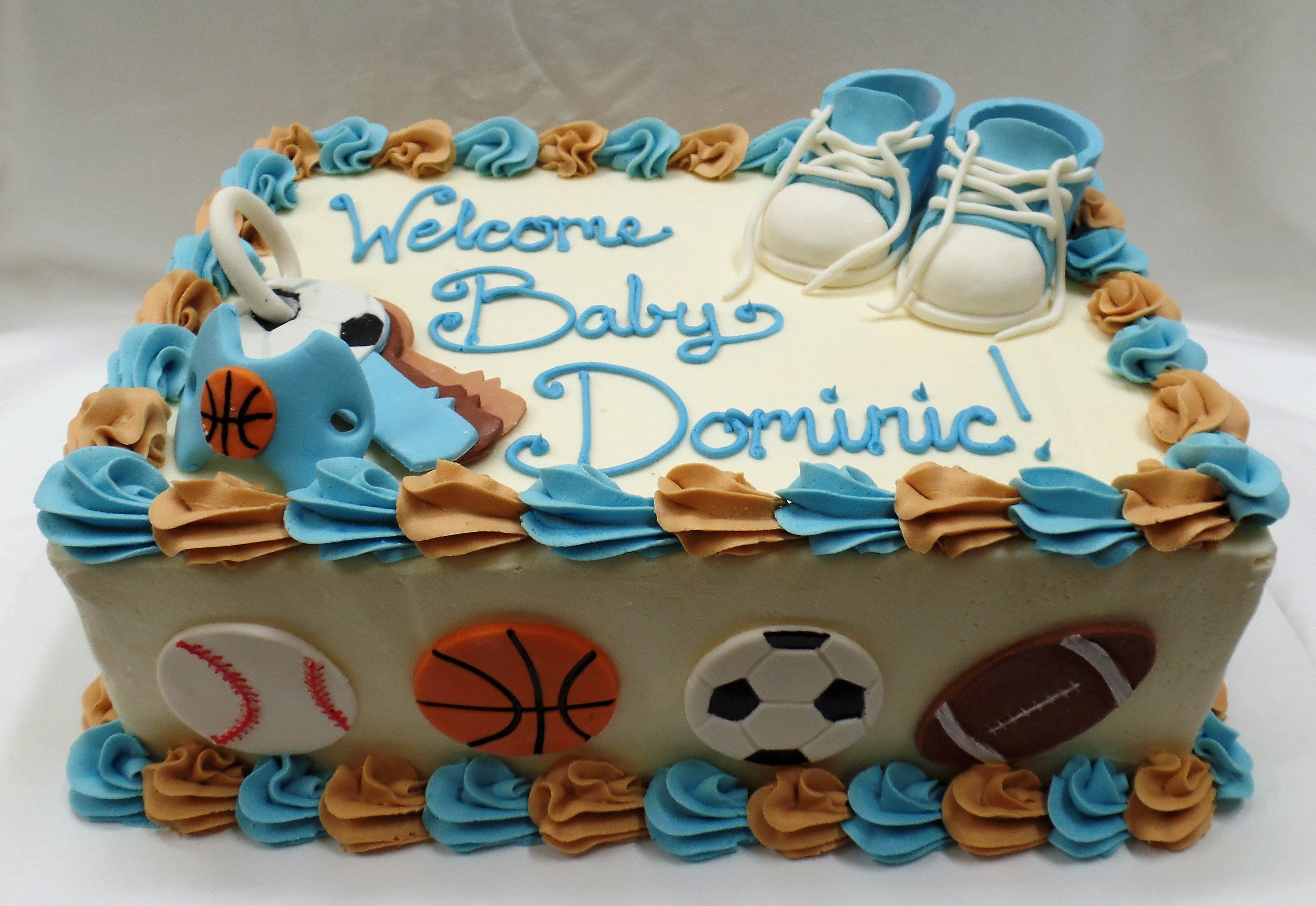 Sports Baby Shower Cake