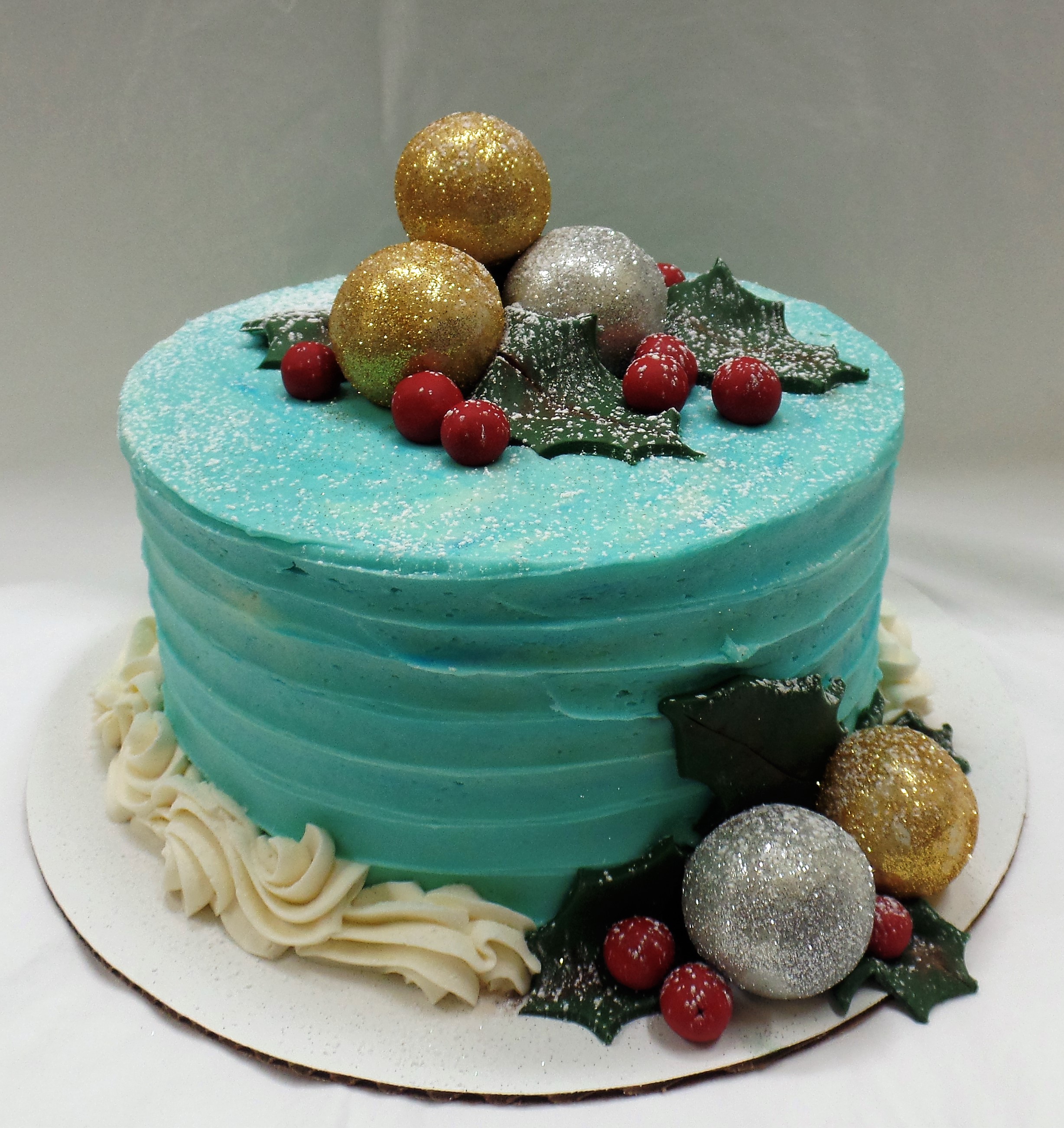 Holiday Bridal Shower Cake
