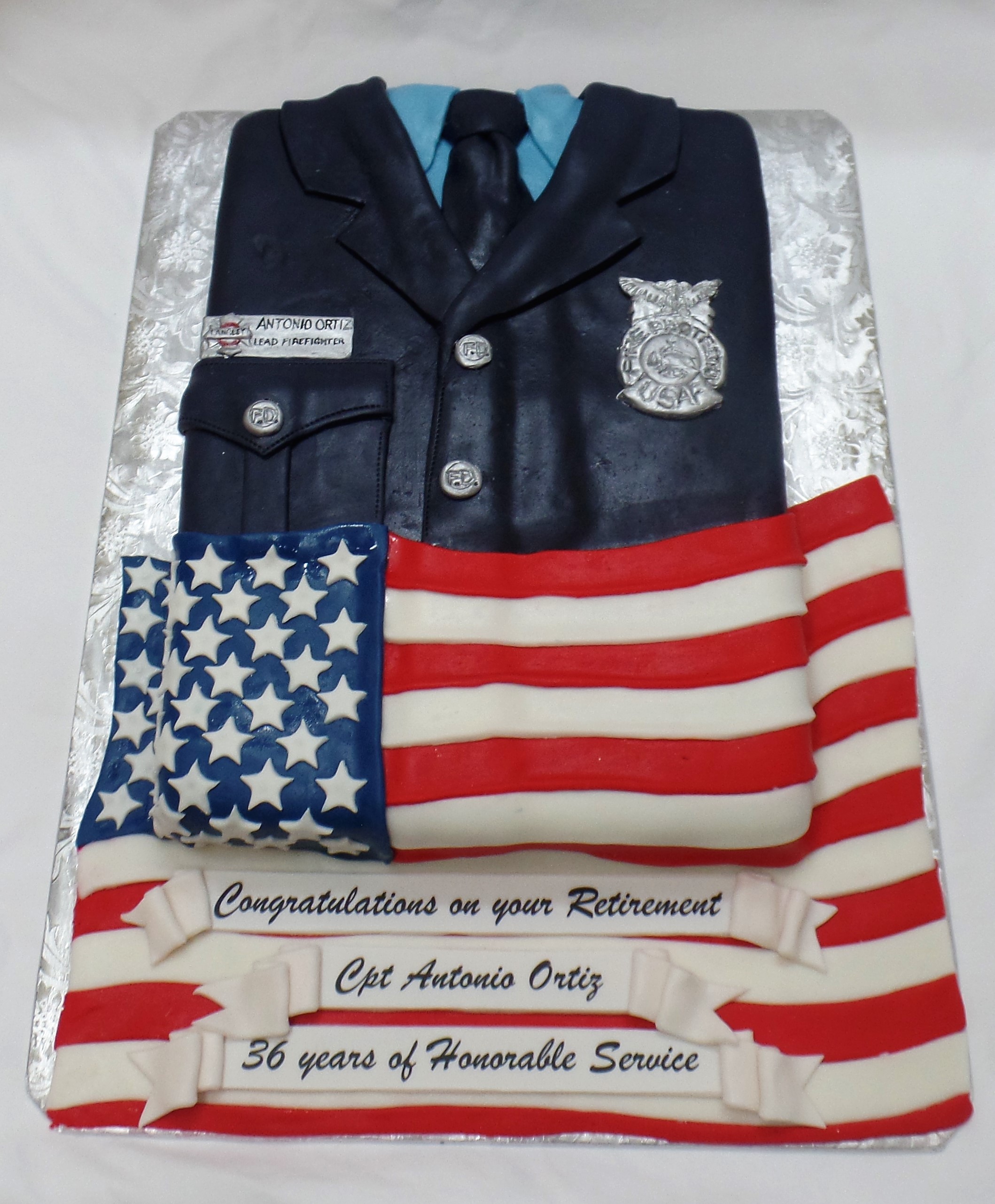 Fire Department Retirement Cake